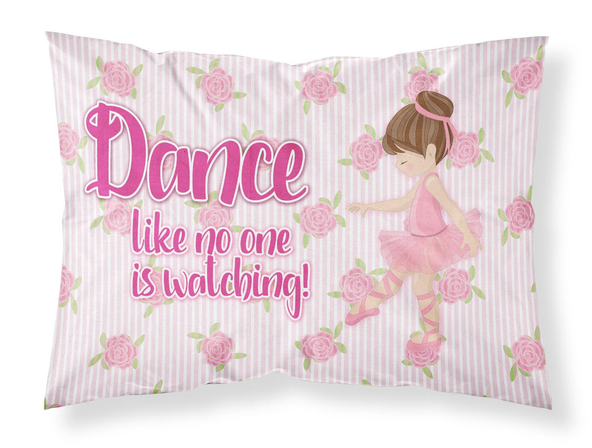 Ballet Dance Brunette Fabric Standard Pillowcase BB5390PILLOWCASE by Caroline&#39;s Treasures