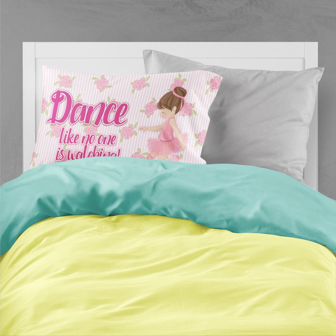 Ballet Dance Brunette Fabric Standard Pillowcase BB5390PILLOWCASE by Caroline's Treasures