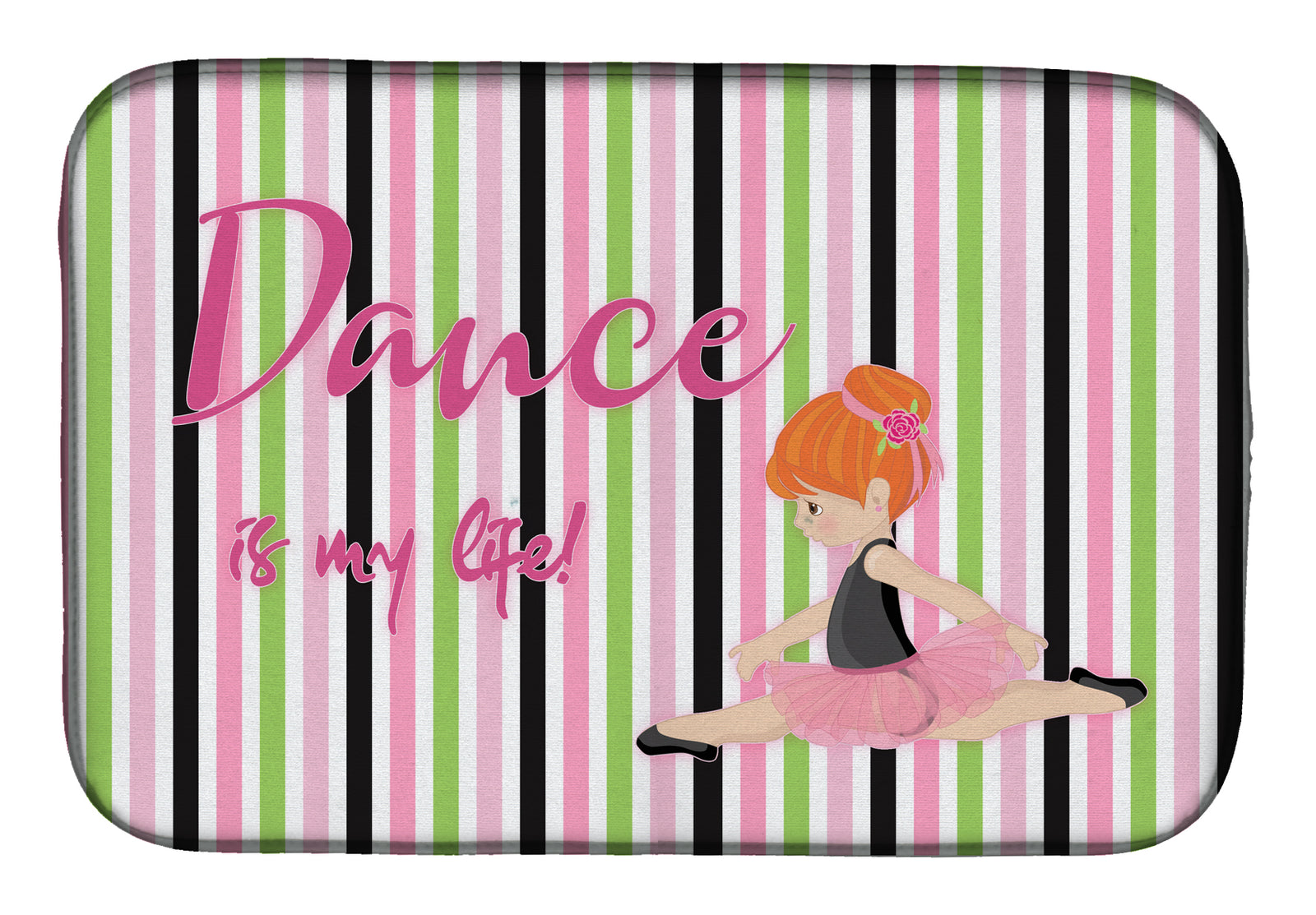 Ballet Dance is my Life Red Dish Drying Mat BB5394DDM