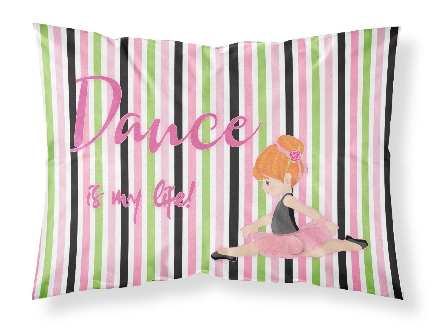 Ballet Dance is my Life Red Fabric Standard Pillowcase BB5394PILLOWCASE by Caroline's Treasures