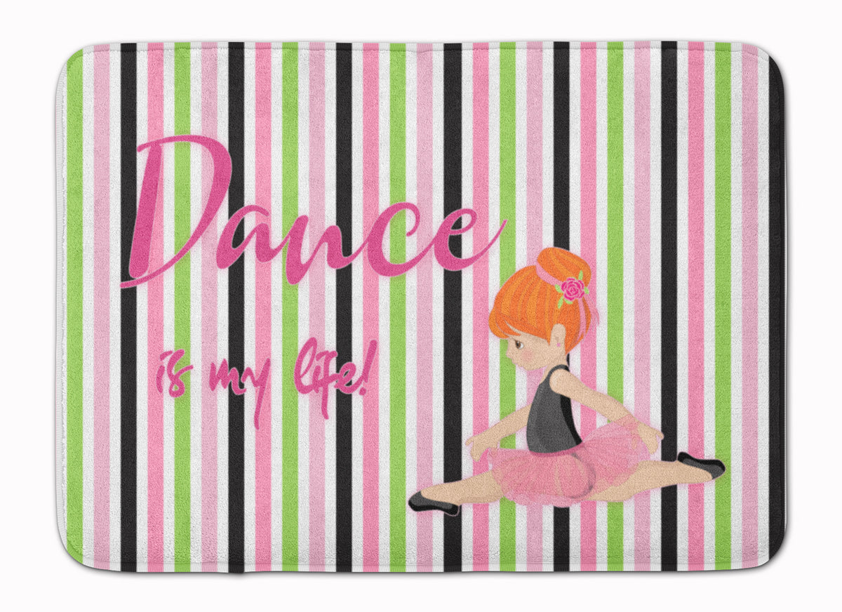 Ballet Dance is my Life Red Machine Washable Memory Foam Mat BB5394RUG - the-store.com