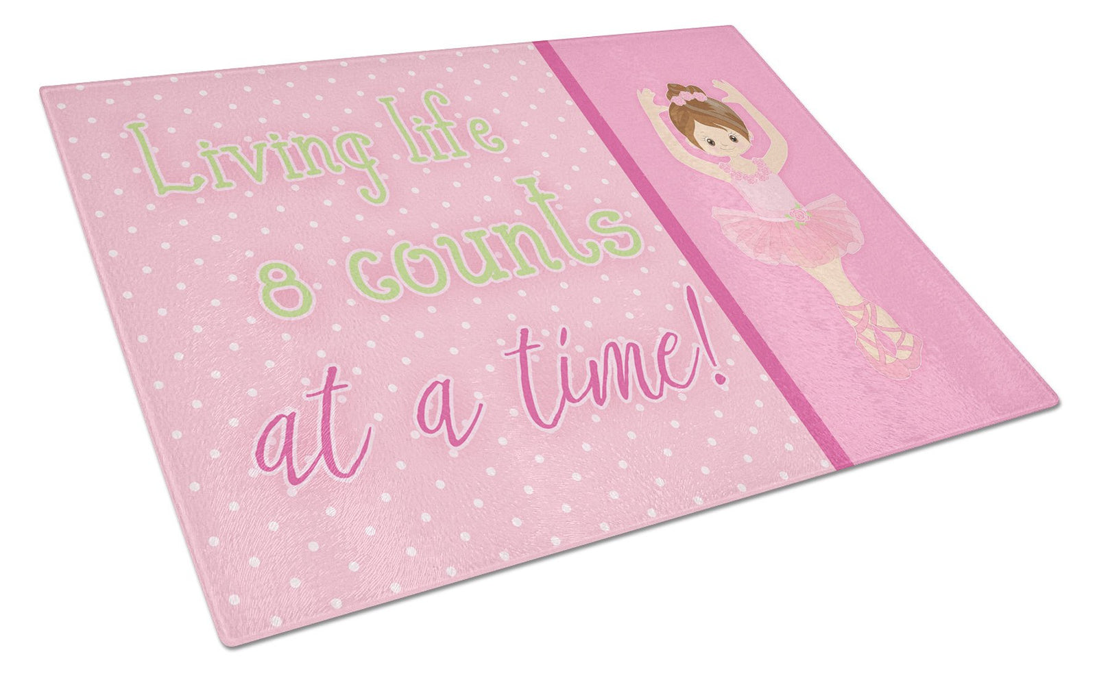 Ballet in 8 Counts Brunette Glass Cutting Board Large BB5396LCB by Caroline's Treasures