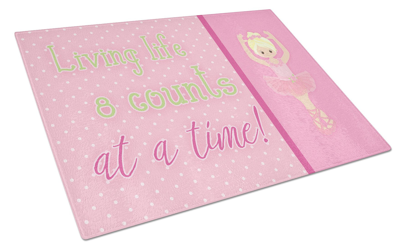 Ballet in 8 Counts Blonde Glass Cutting Board Large BB5397LCB by Caroline's Treasures