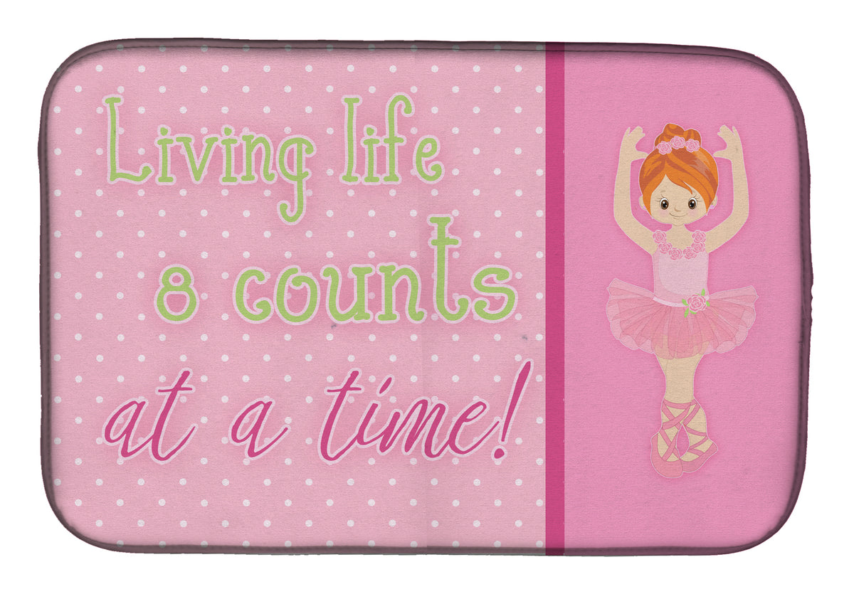 Ballet in 8 Counts Red Hair Dish Drying Mat BB5398DDM