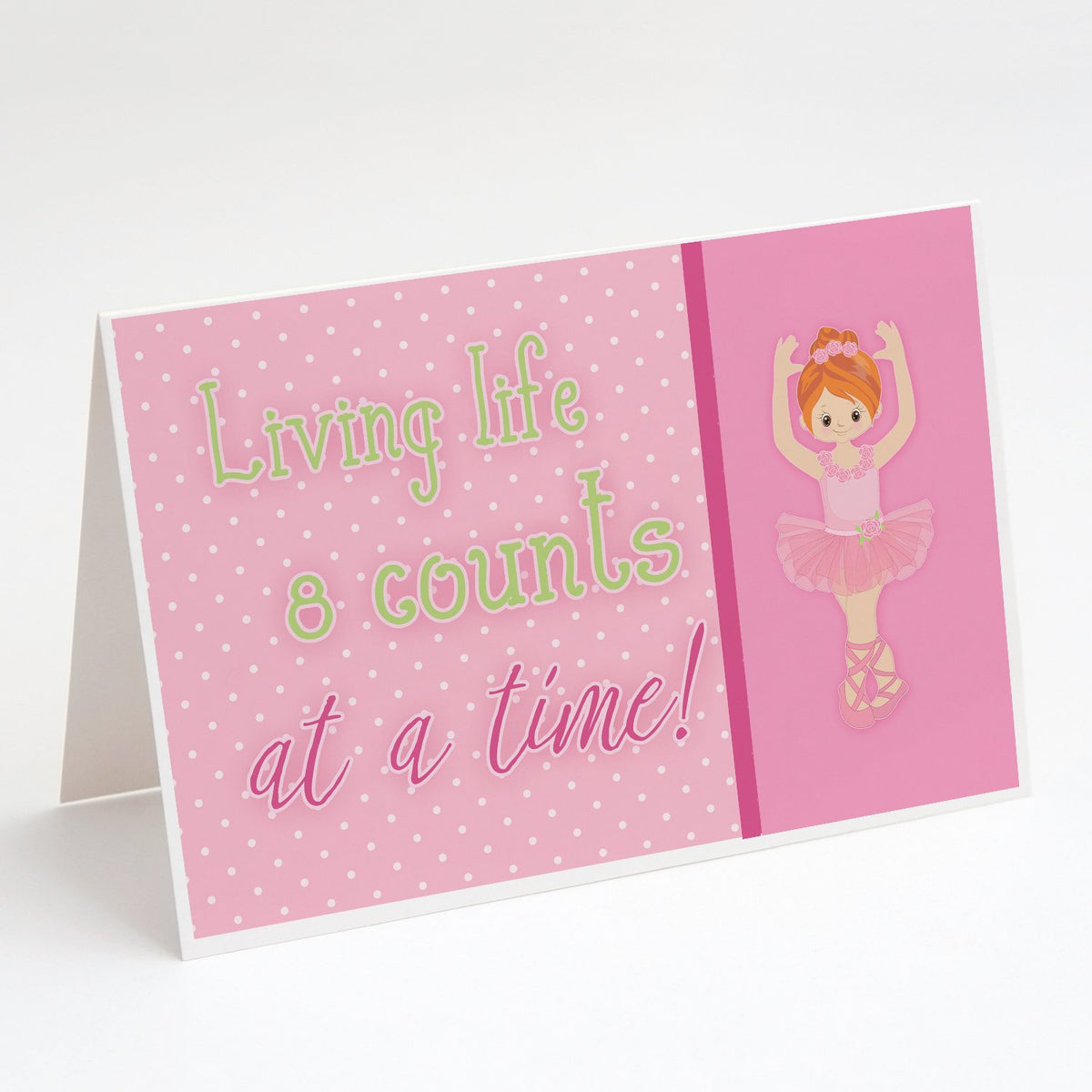Buy this Ballet in 8 Counts Red Hair Greeting Cards and Envelopes Pack of 8