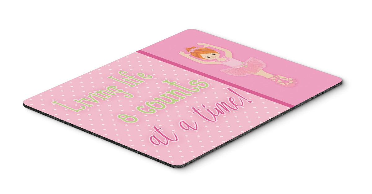 Ballet in 8 Counts Red Hair Mouse Pad, Hot Pad or Trivet BB5398MP by Caroline&#39;s Treasures