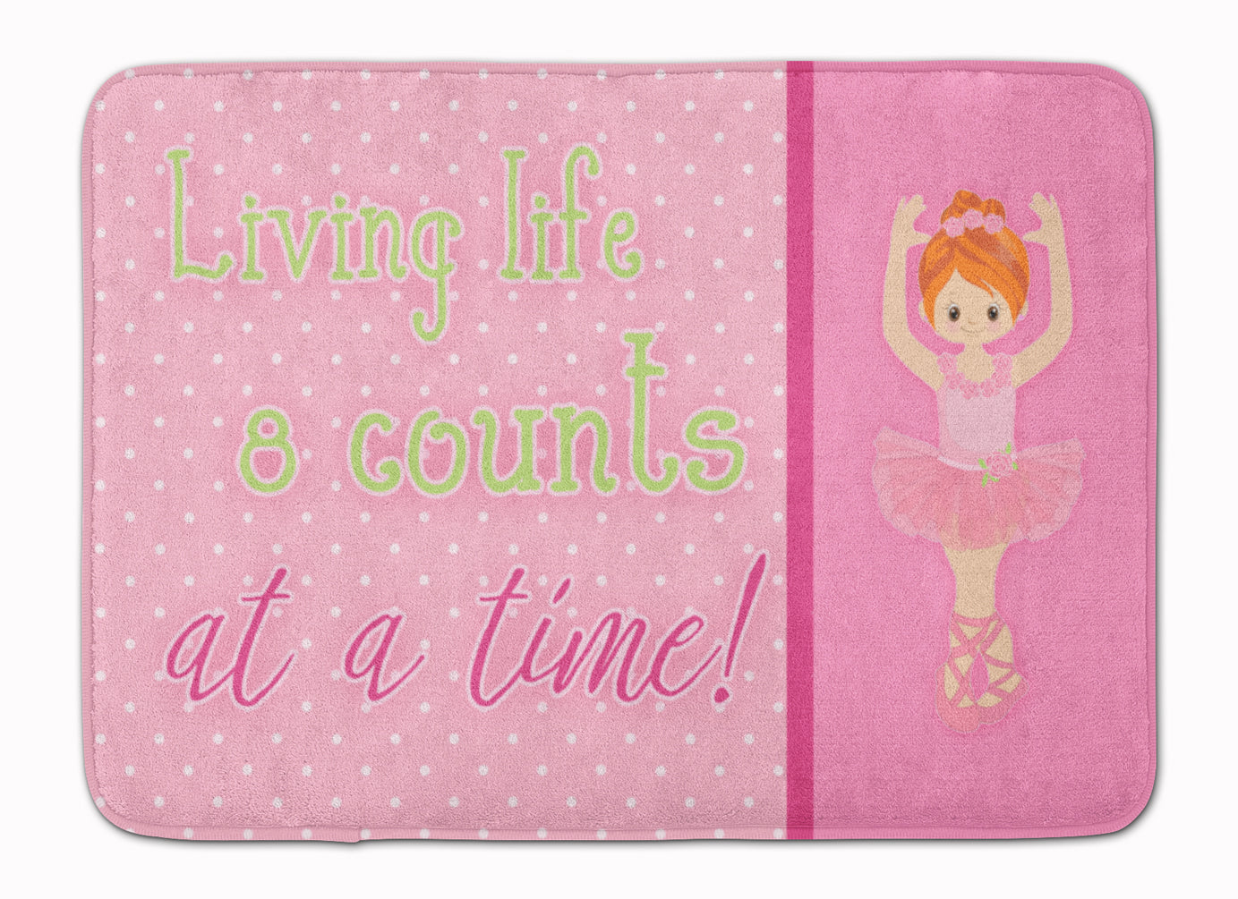Ballet in 8 Counts Red Hair Machine Washable Memory Foam Mat BB5398RUG - the-store.com