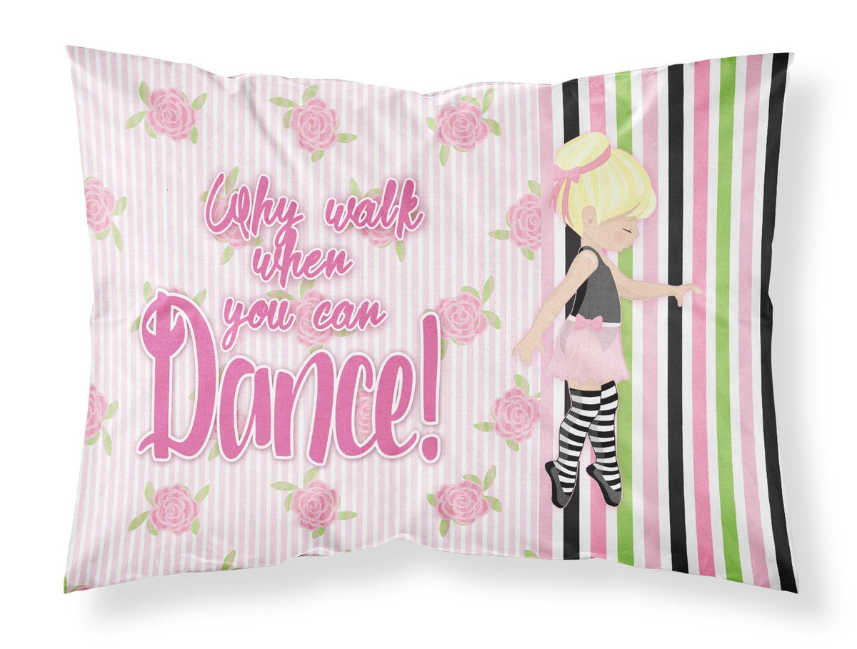 Ballet Dance Stripes Blonde Fabric Standard Pillowcase BB5400PILLOWCASE by Caroline&#39;s Treasures