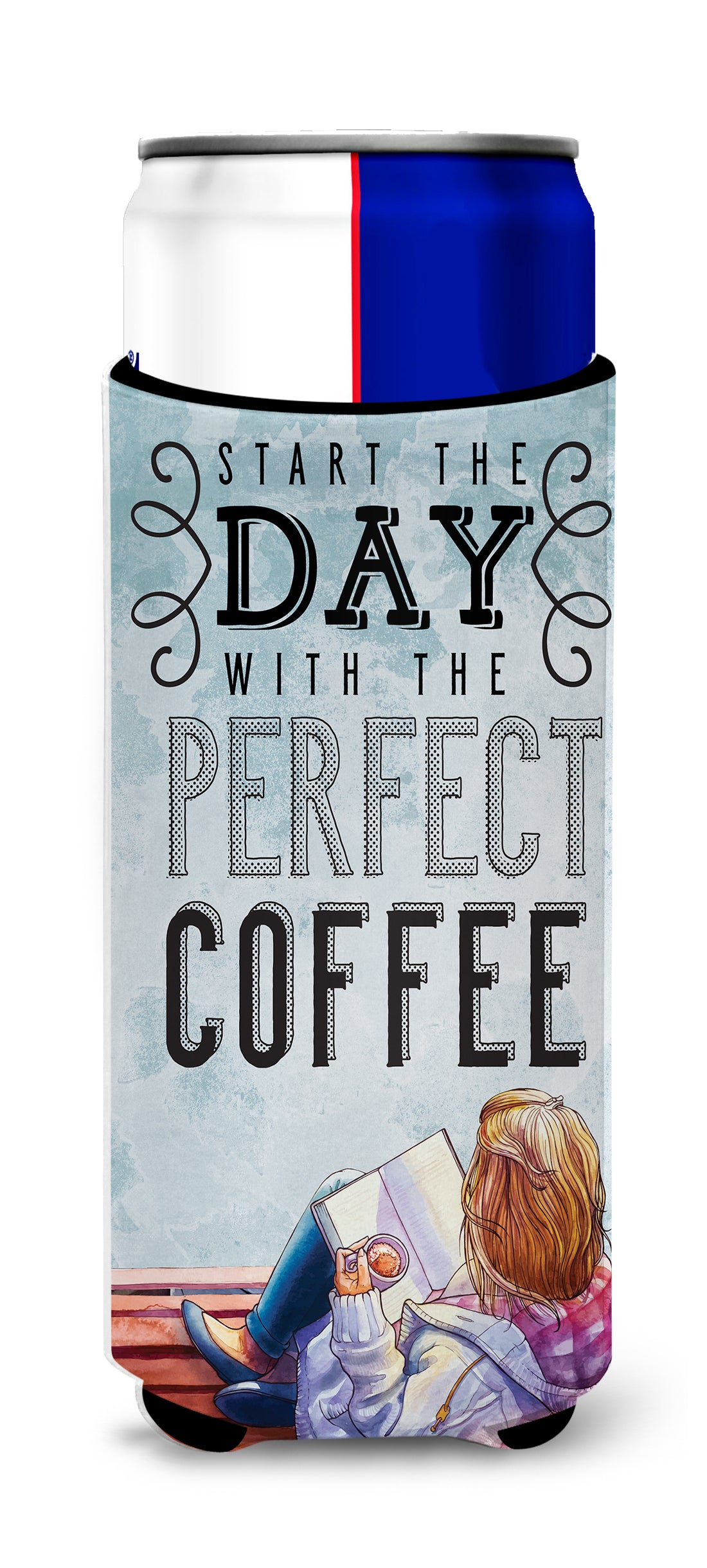 Start the Day Coffee Sign  Ultra Hugger for slim cans BB5404MUK  the-store.com.