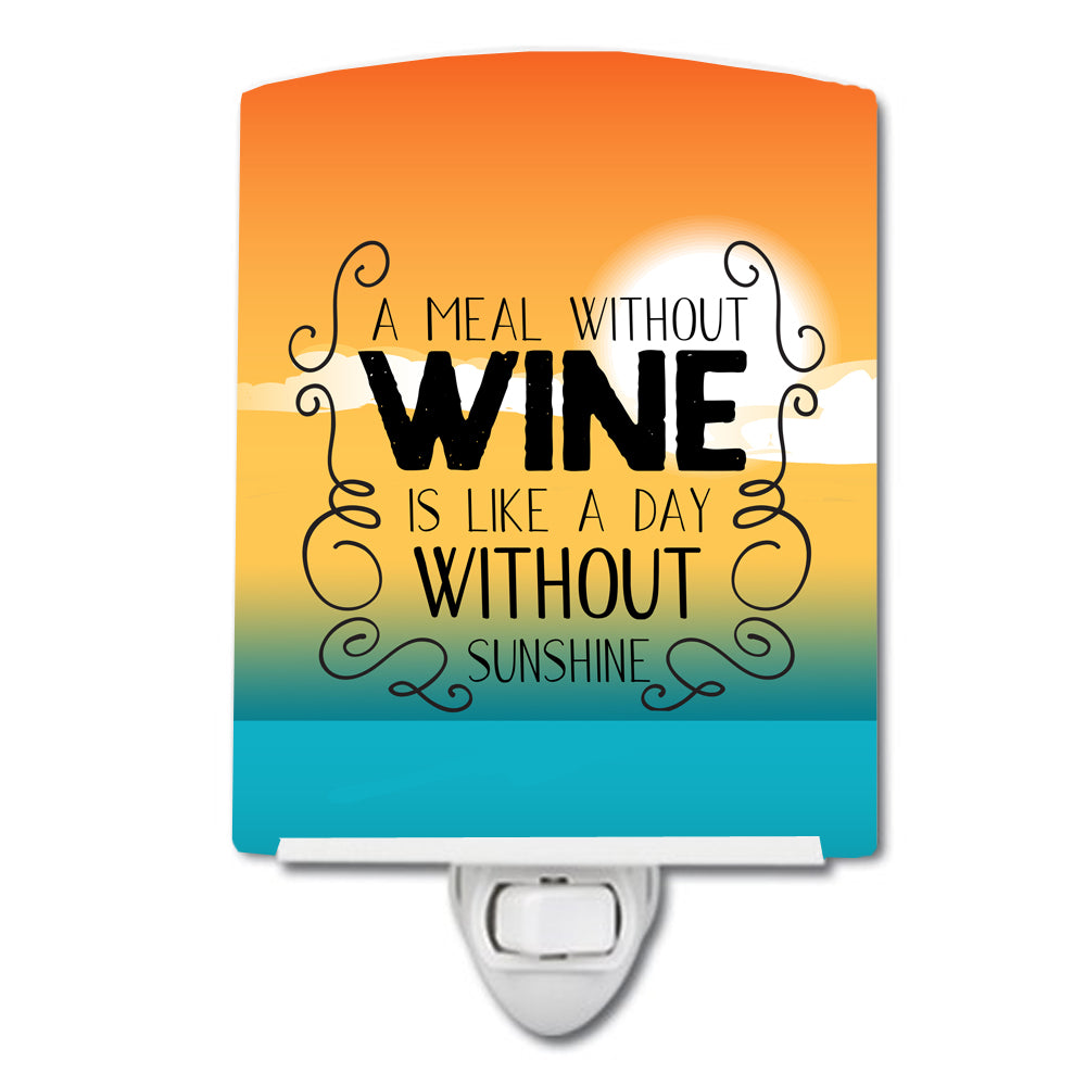 A Meal without Wine Sign Ceramic Night Light BB5407CNL - the-store.com