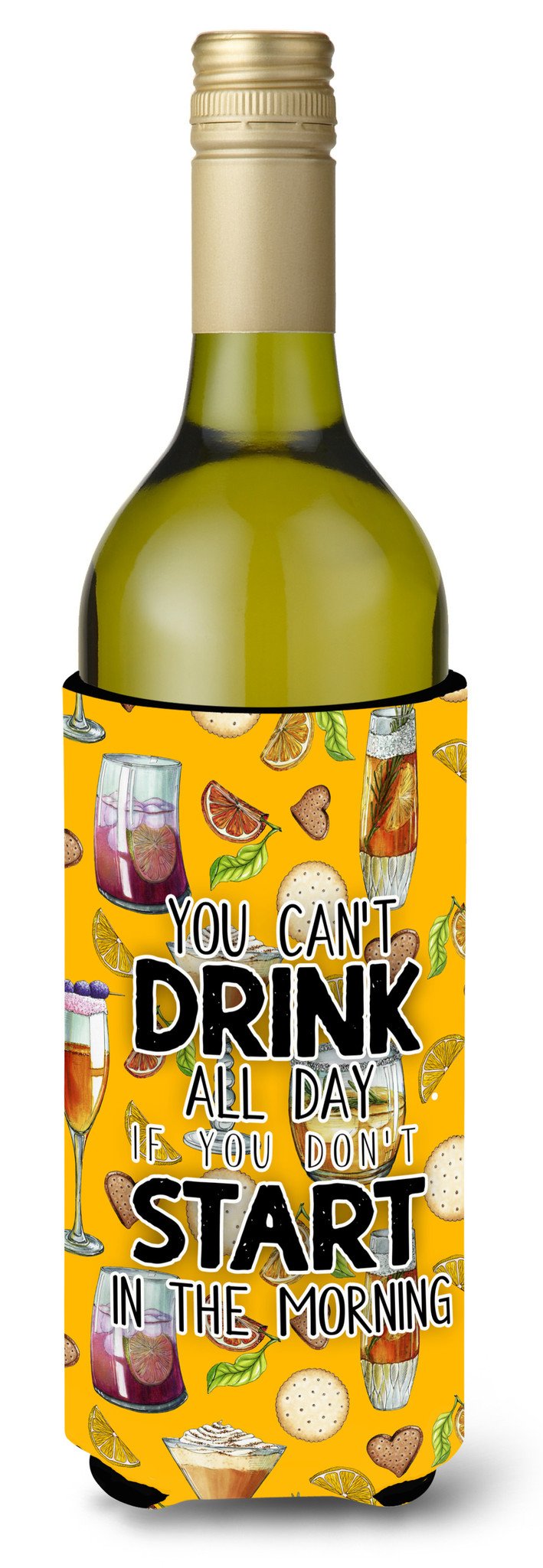Start Drinking in the Morning Wine Bottle Beverge Insulator Hugger BB5411LITERK by Caroline&#39;s Treasures