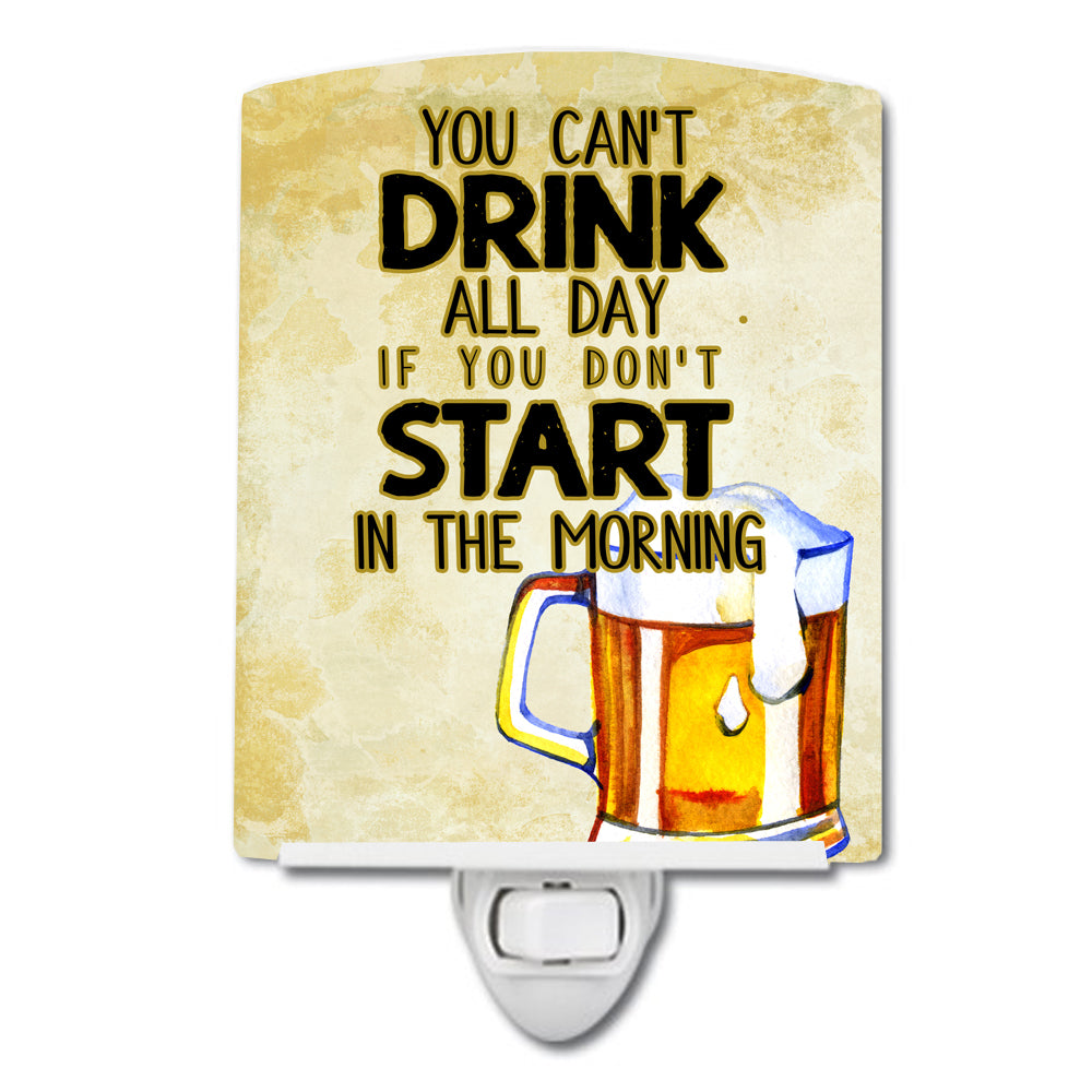 Start Drinking in the Morning Beer Ceramic Night Light BB5412CNL - the-store.com