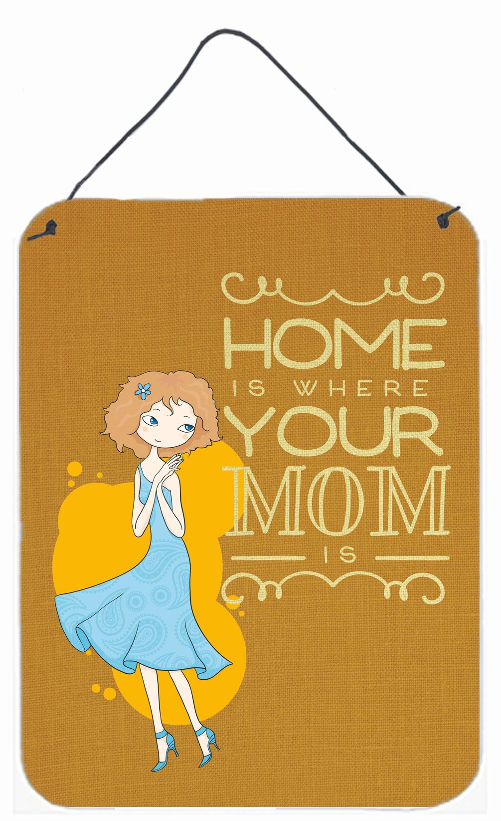 Home is Where Mom is Wall or Door Hanging Prints BB5414DS1216 by Caroline's Treasures