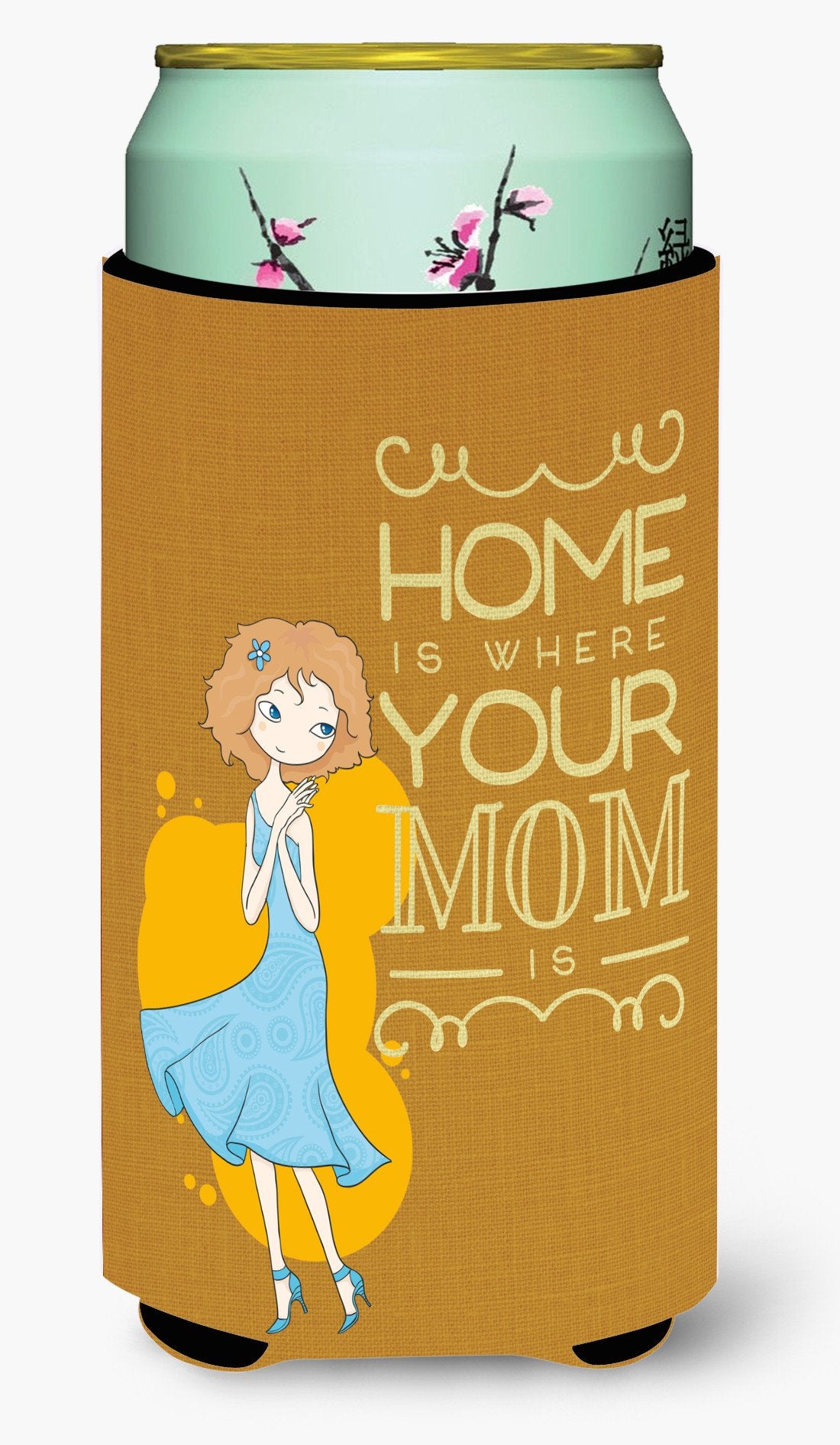 Home is Where Mom is Tall Boy Beverage Insulator Hugger BB5414TBC by Caroline's Treasures