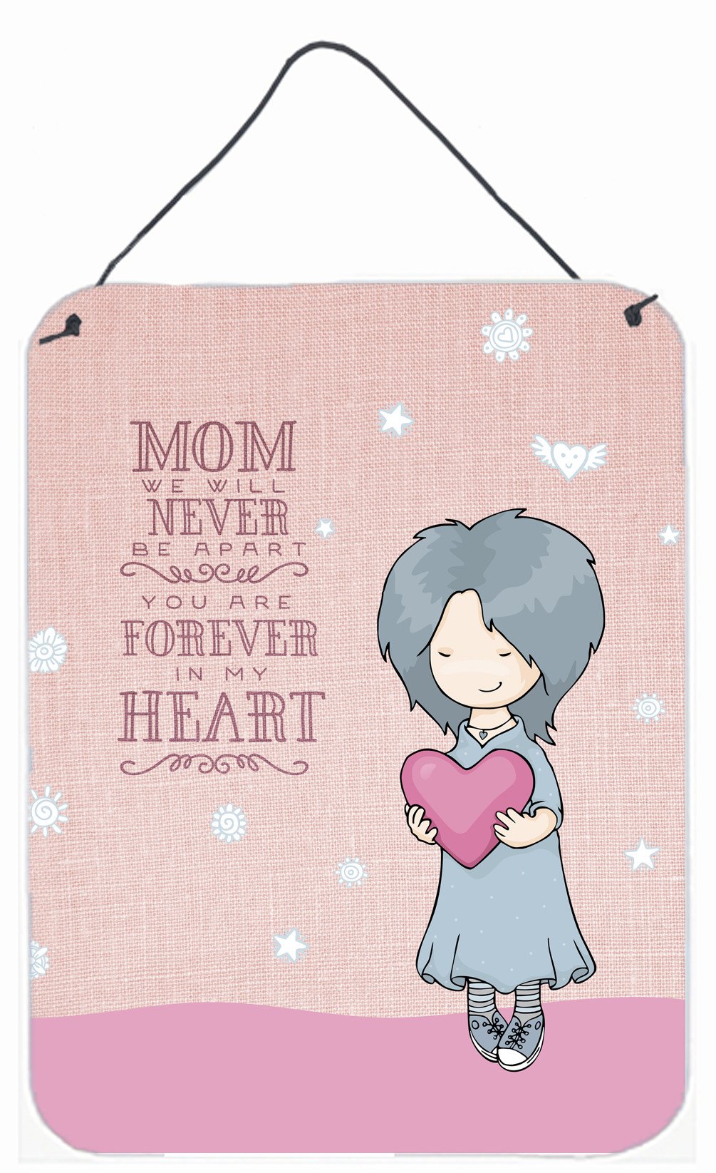 Mom Forever in My Heart Wall or Door Hanging Prints BB5415DS1216 by Caroline's Treasures