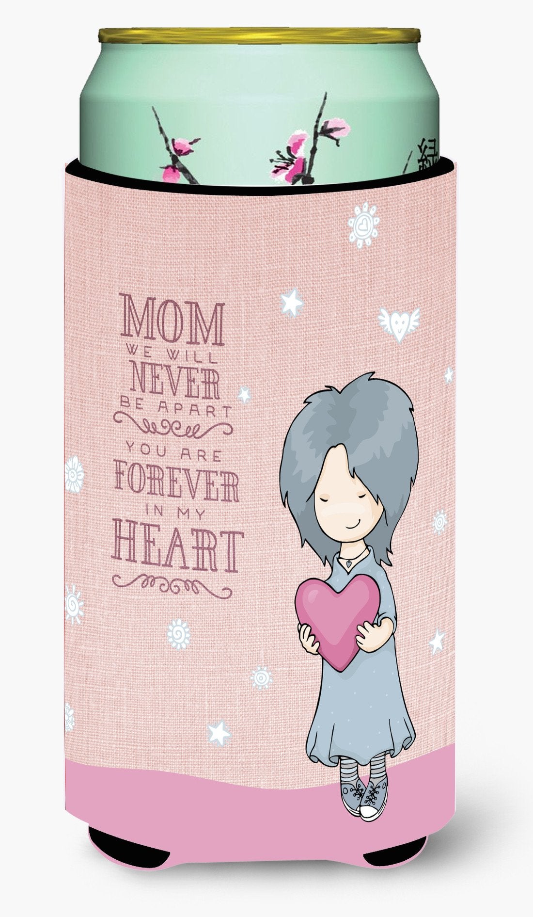 Mom Forever in My Heart Tall Boy Beverage Insulator Hugger BB5415TBC by Caroline&#39;s Treasures