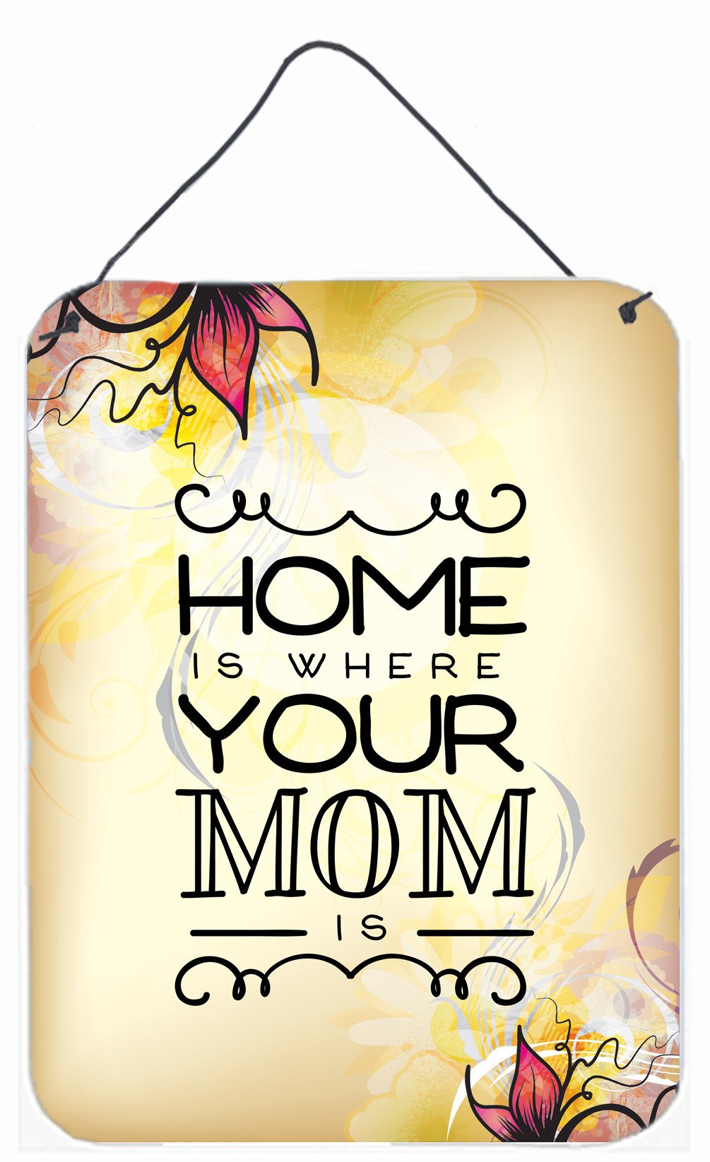 Home is Where Mom is Wall or Door Hanging Prints BB5416DS1216 by Caroline's Treasures
