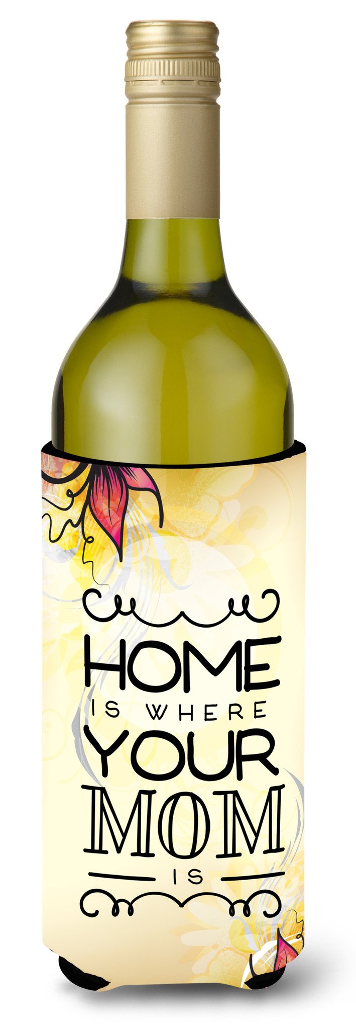 Home is Where Mom is Wine Bottle Beverge Insulator Hugger BB5416LITERK by Caroline's Treasures