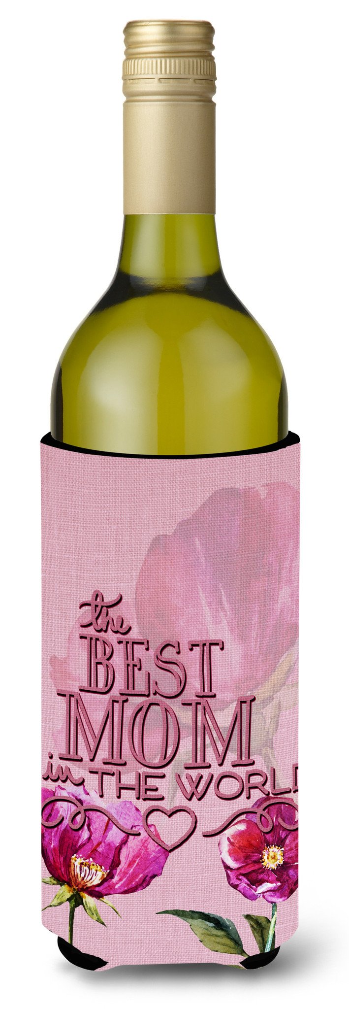 The Best Mom in the World Wine Bottle Beverge Insulator Hugger BB5418LITERK by Caroline's Treasures