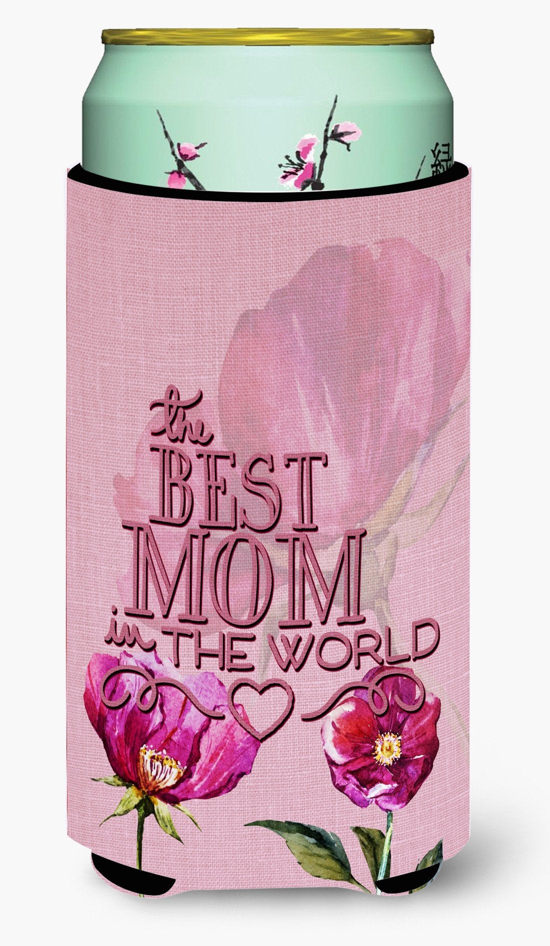The Best Mom in the World Tall Boy Beverage Insulator Hugger BB5418TBC by Caroline&#39;s Treasures