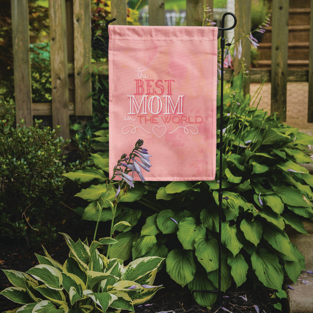 The Best Mom in the World Pink Flag Garden Size BB5419GF