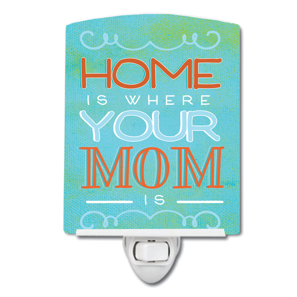 Home is Where Mom Is Blue Ceramic Night Light BB5420CNL - the-store.com