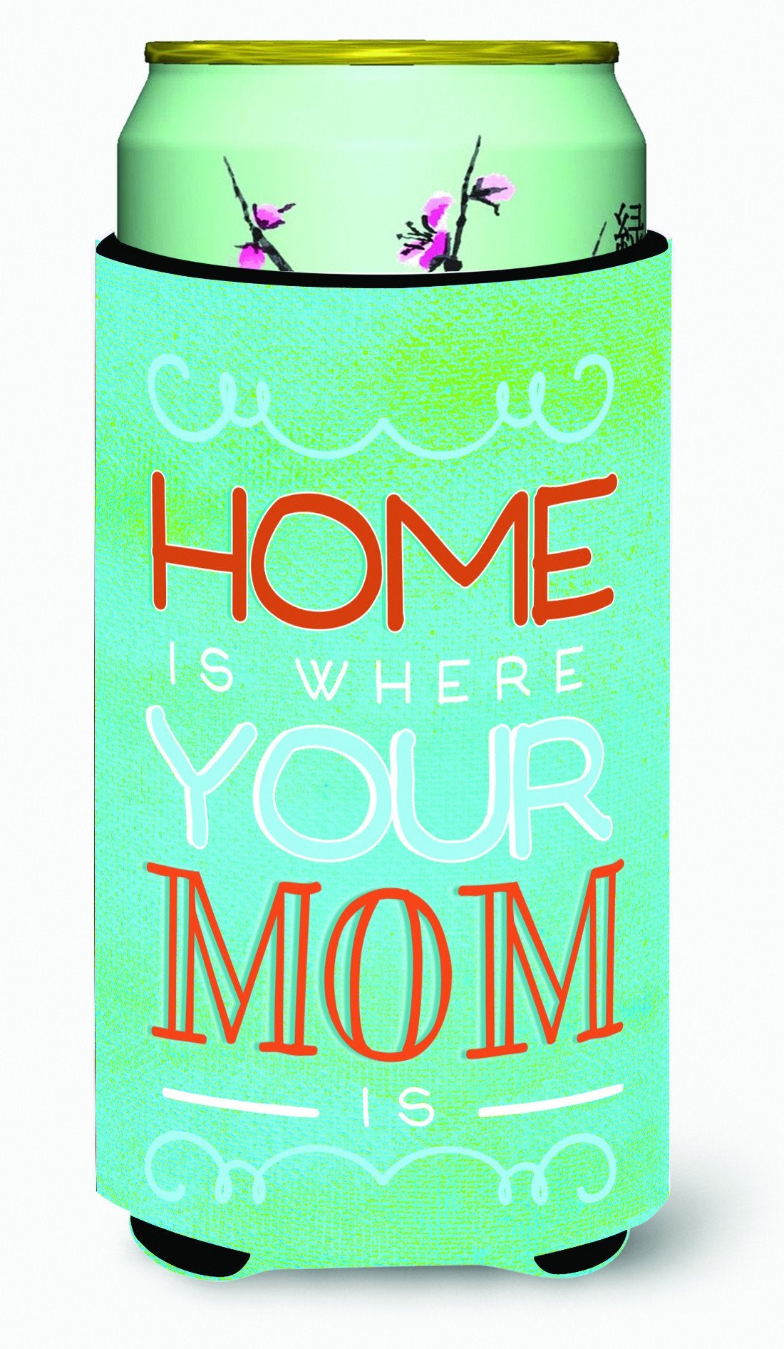 Home is Where Mom Is Blue Tall Boy Beverage Insulator Hugger BB5420TBC by Caroline's Treasures