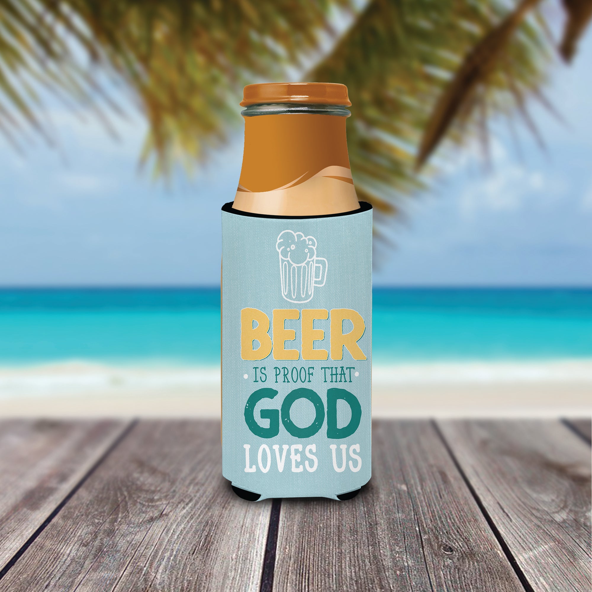 La bière est la preuve que Dieu vous aime Michelob Ultra Hugger pour canettes minces BB5423MUK