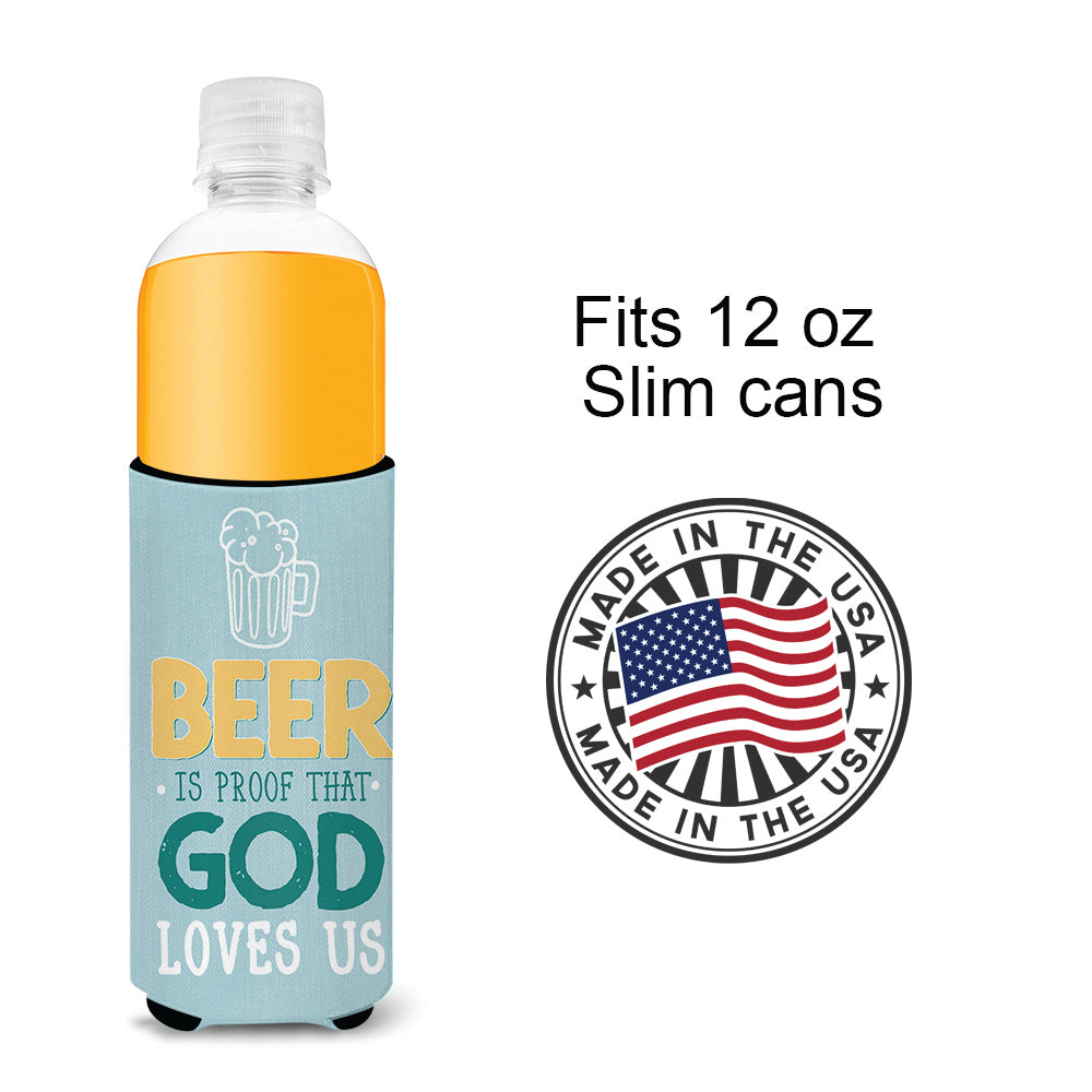 La bière est la preuve que Dieu vous aime Michelob Ultra Hugger pour canettes minces BB5423MUK