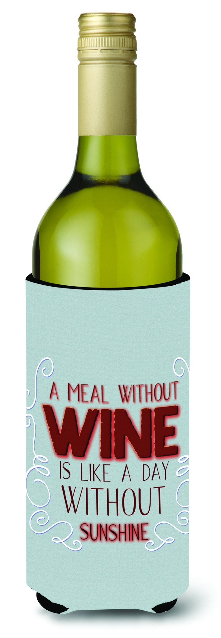 A Meal Without Wine Wine Bottle Beverge Insulator Hugger BB5424LITERK by Caroline&#39;s Treasures