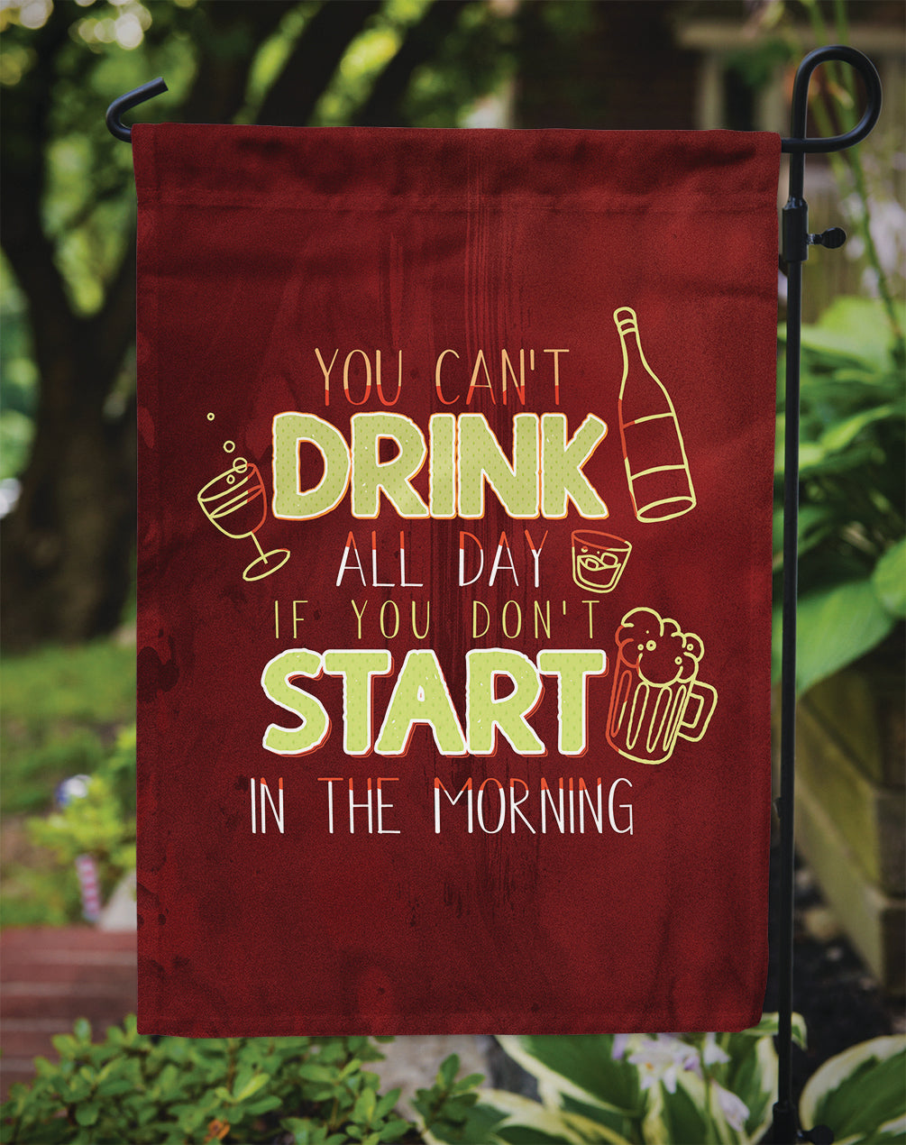Start Drinking in the Morning Flag Garden Size BB5425GF  the-store.com.