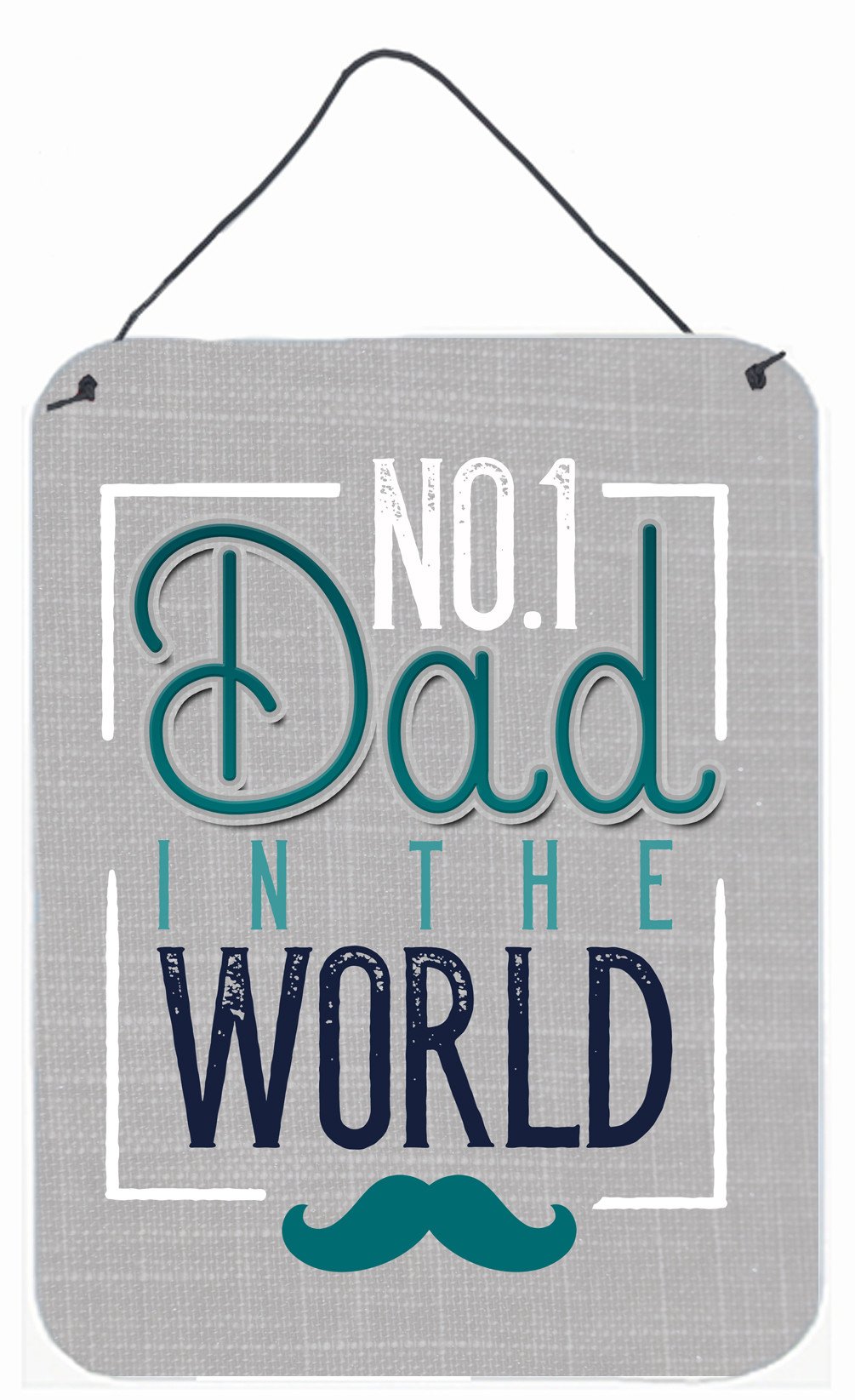 No 1 Dad in the World Wall or Door Hanging Prints BB5427DS1216 by Caroline's Treasures