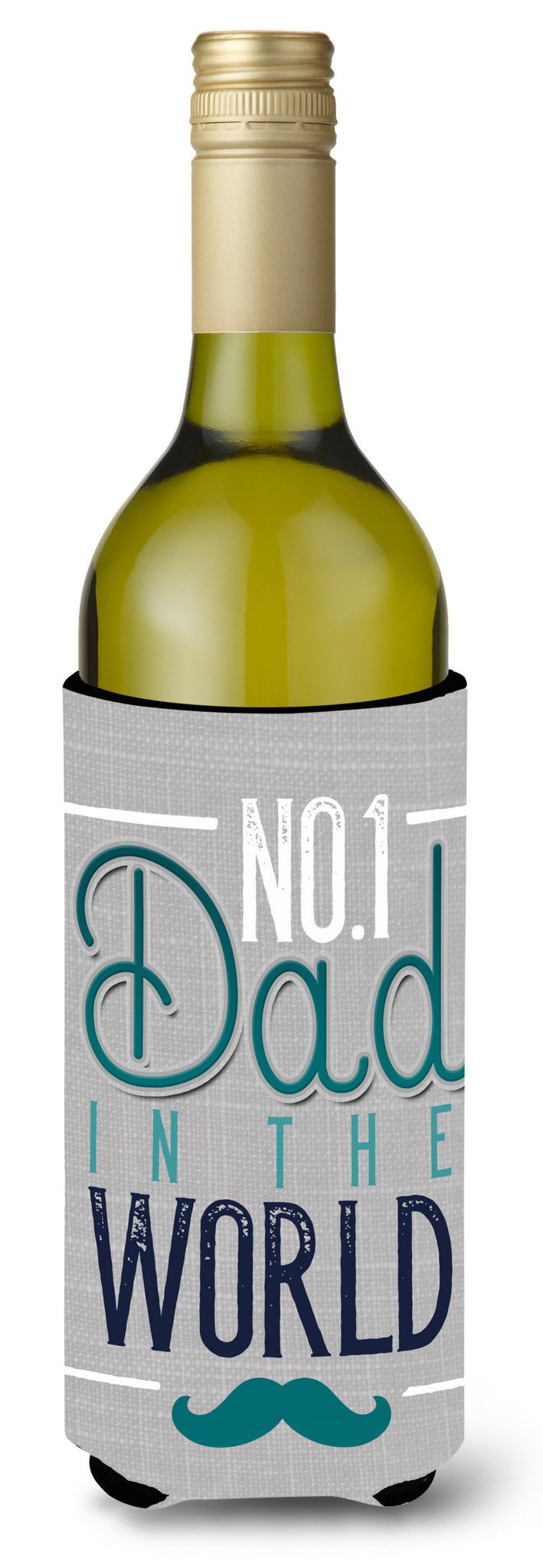 No 1 Dad in the World Wine Bottle Beverge Insulator Hugger BB5427LITERK by Caroline's Treasures