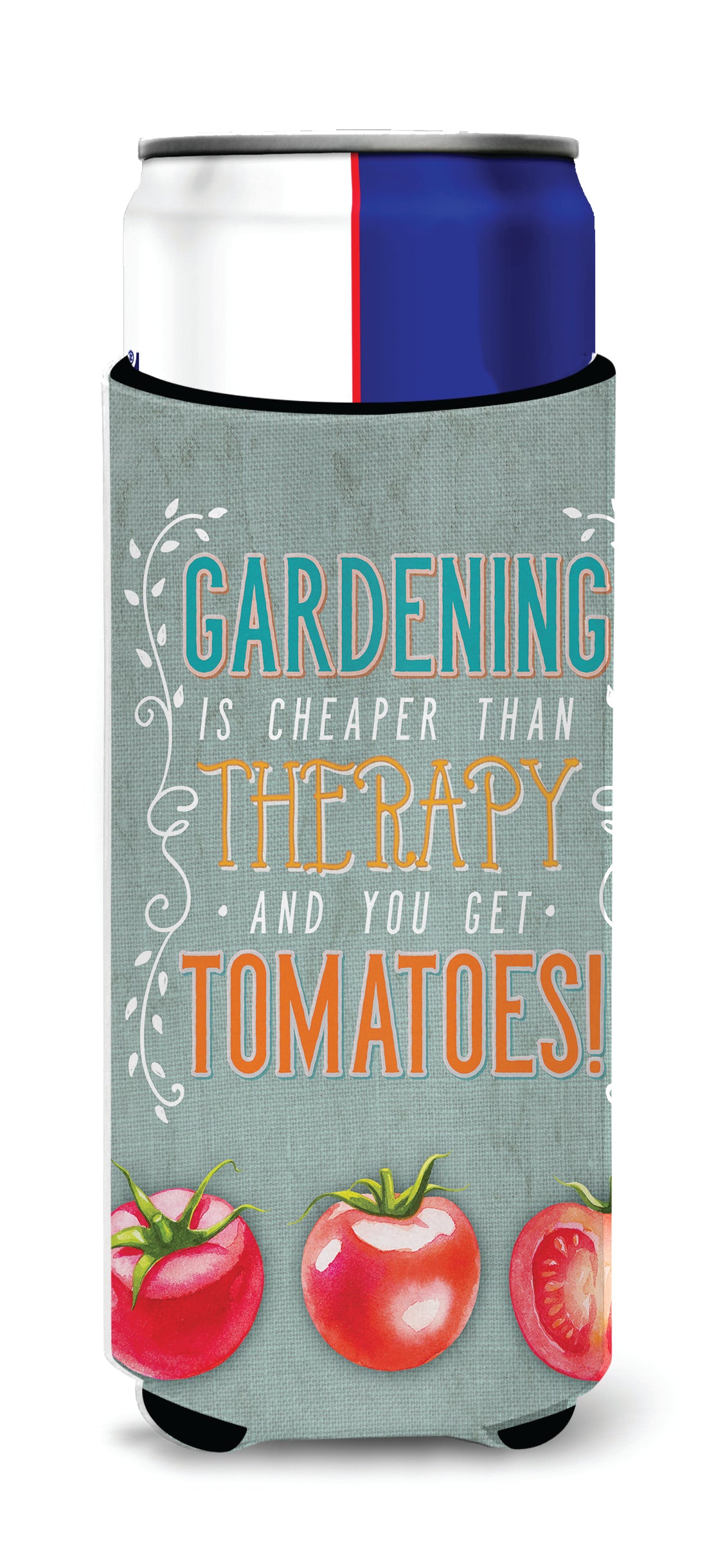 Gardening Therapy and Tomatoes  Ultra Hugger for slim cans BB5432MUK  the-store.com.