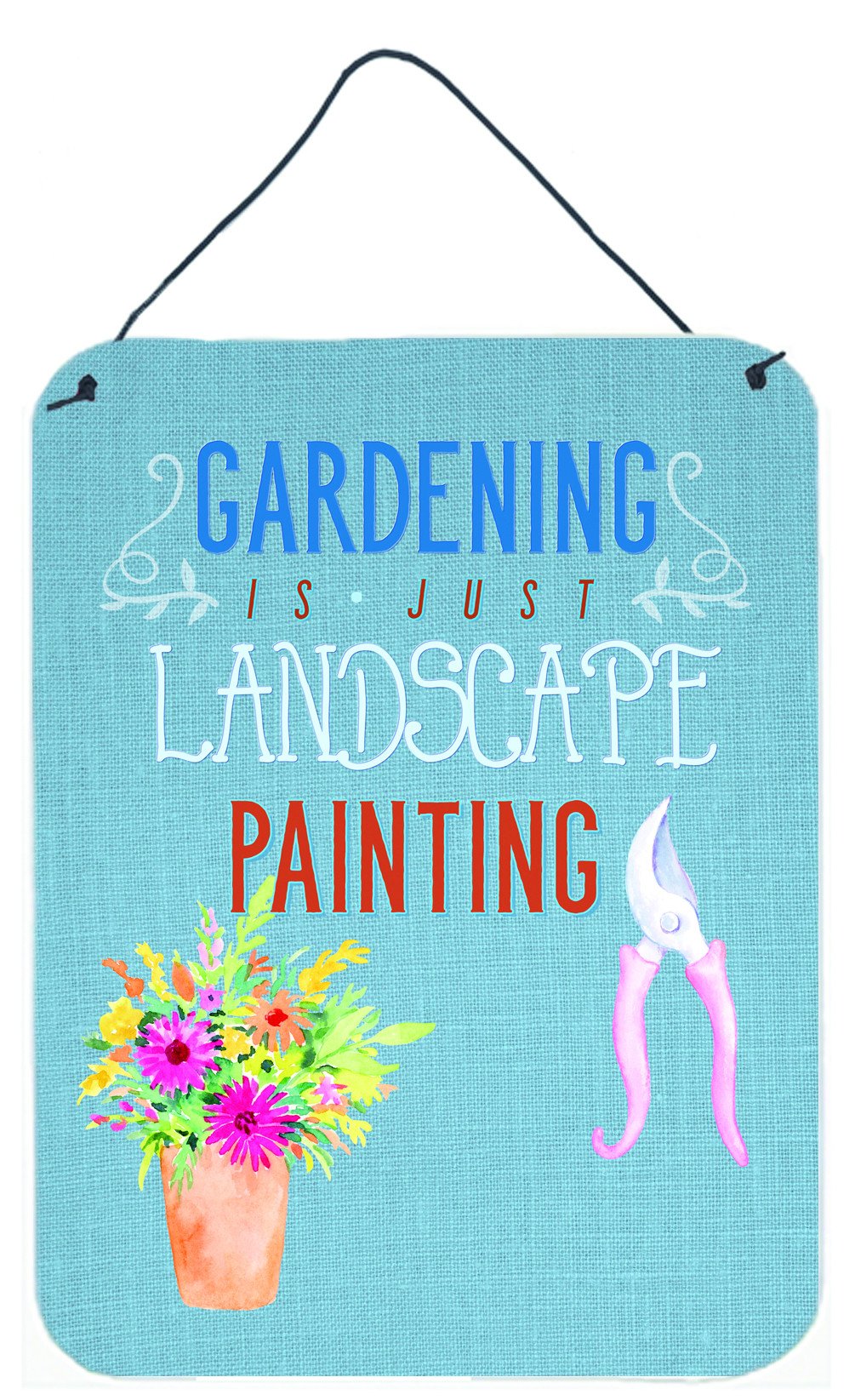 Gardening is Landscape Painting Wall or Door Hanging Prints BB5434DS1216 by Caroline&#39;s Treasures