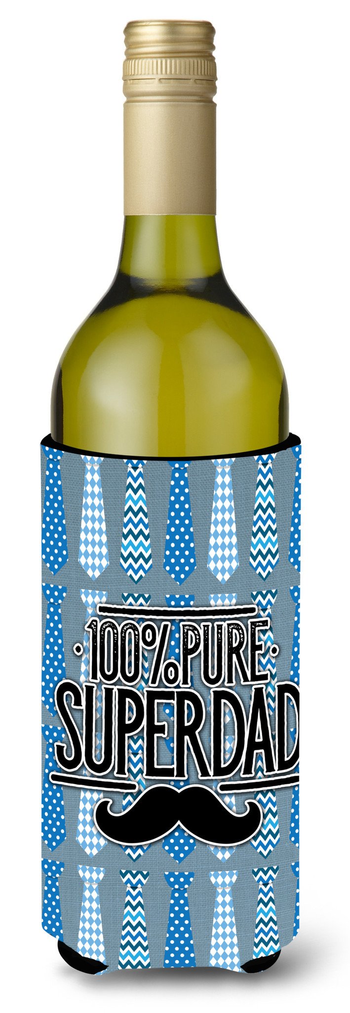 100% Pure Dad Wine Bottle Beverge Insulator Hugger BB5436LITERK by Caroline's Treasures