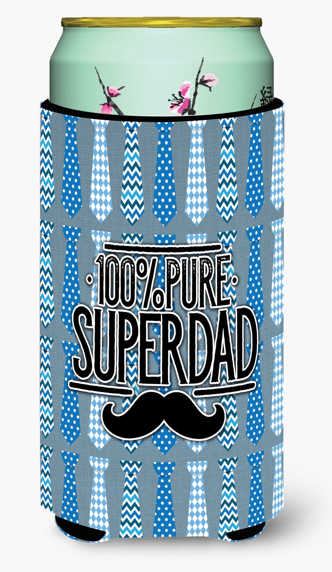 100% Pure Dad Tall Boy Beverage Insulator Hugger BB5436TBC by Caroline&#39;s Treasures