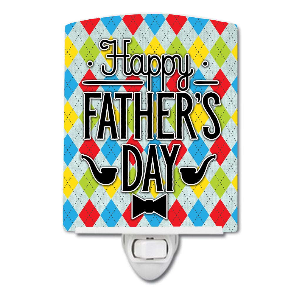 Happy Father&#39;s Day Argyle Ceramic Night Light BB5439CNL - the-store.com