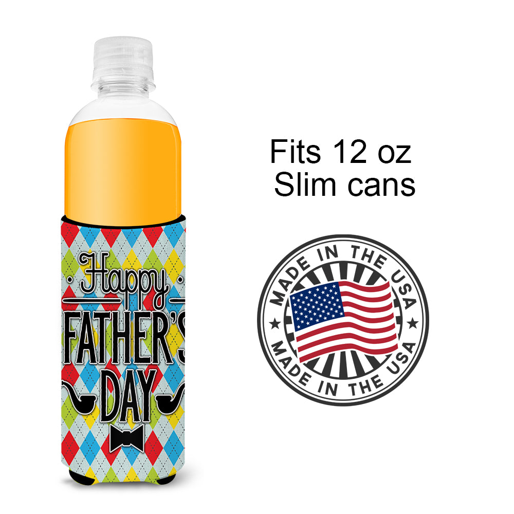 Happy Father's Day Argyle  Ultra Hugger for slim cans BB5439MUK