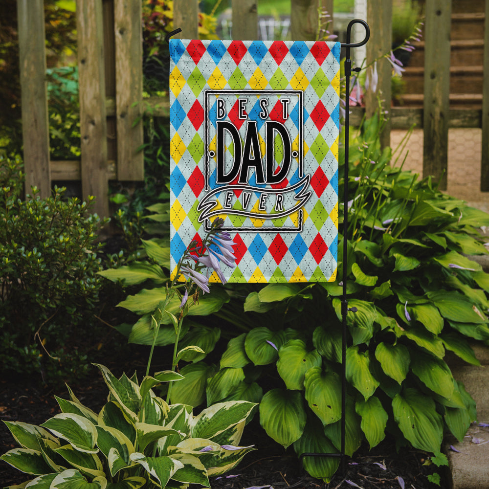 Best Dad Ever Argyle Flag Garden Size BB5442GF