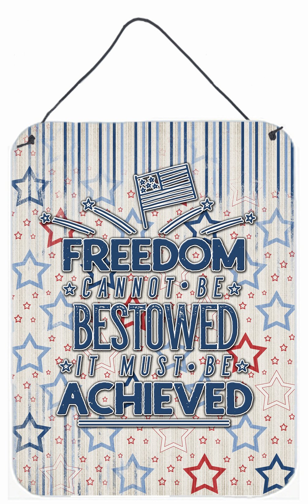 Freedom Must be Achieved Wall or Door Hanging Prints BB5443DS1216 by Caroline&#39;s Treasures