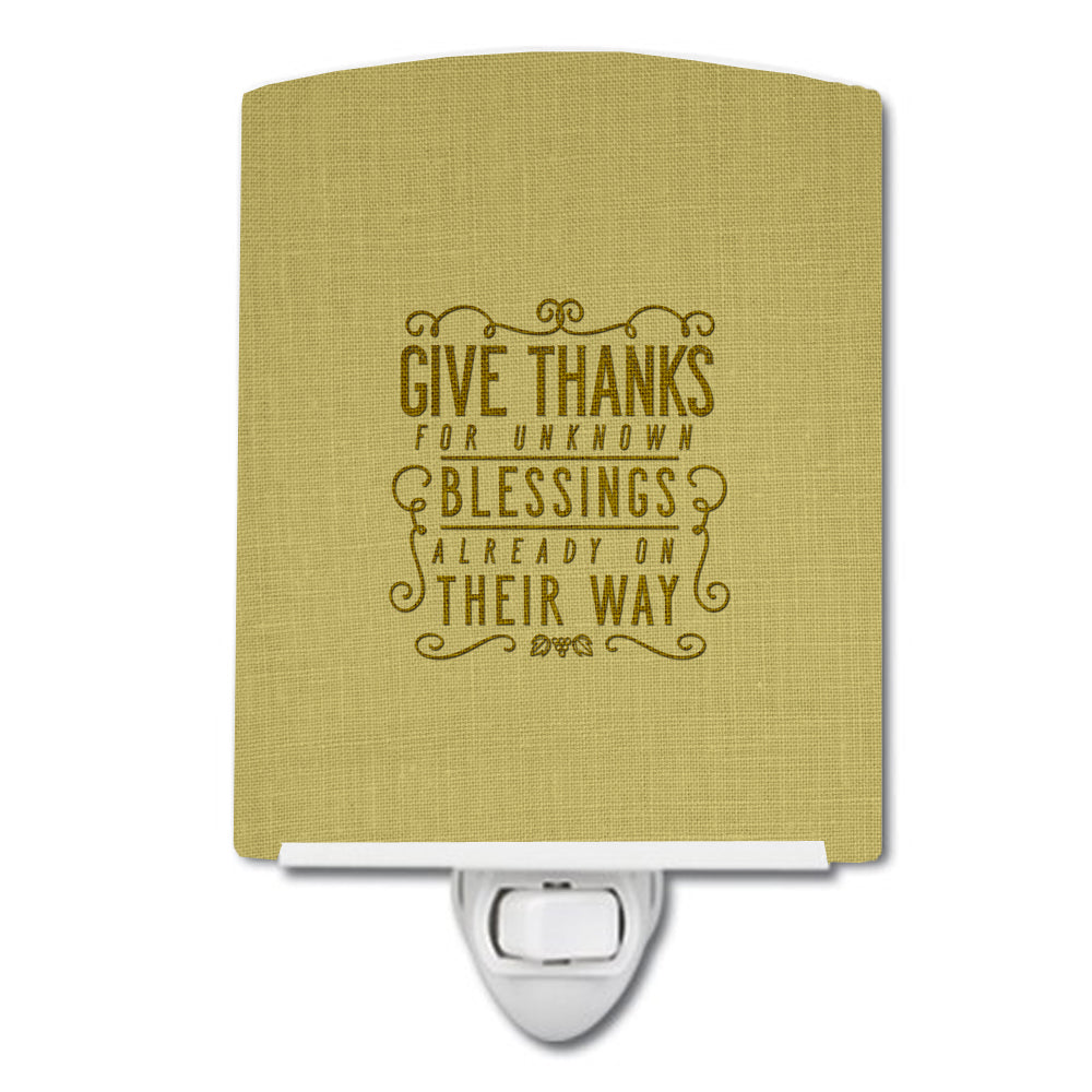 Give Thanks Blessings Ceramic Night Light BB5457CNL - the-store.com