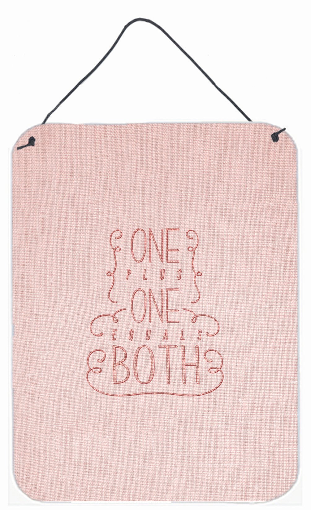 One Plus One Equals Both Wall or Door Hanging Prints BB5461DS1216 by Caroline&#39;s Treasures