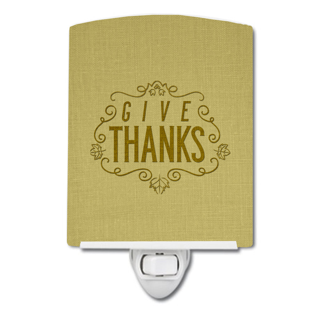 Caroline's Treasures Give Thanks Ceramic Night Light BB5469CNL
