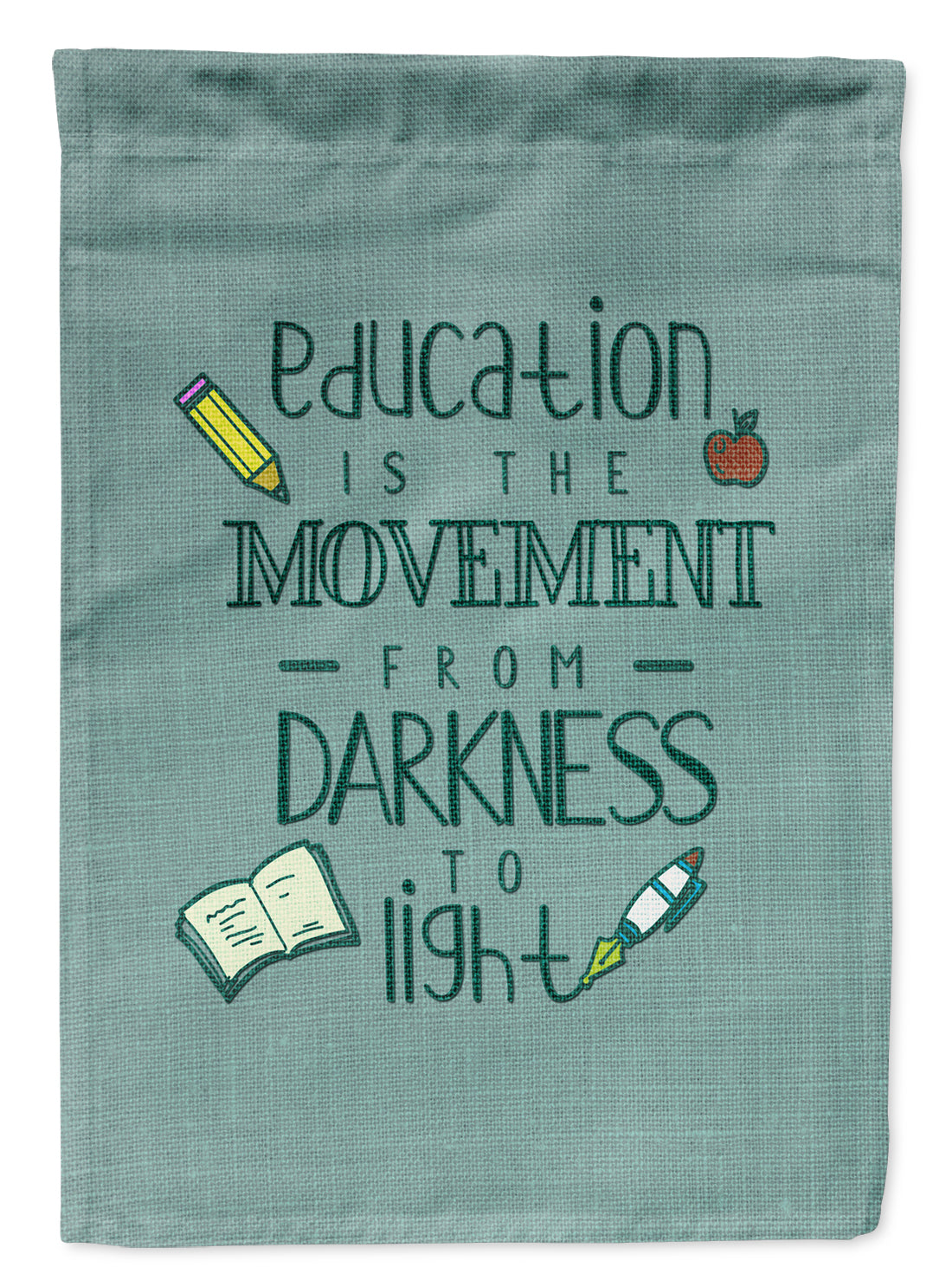 Education is Movement Teacher Flag Jardin Taille BB5472GF