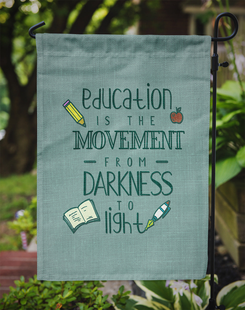 Education is Movement Teacher Flag Garden Size BB5472GF