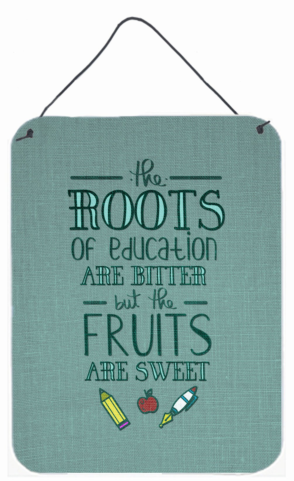 Education Fruits are Sweet Teacher Wall or Door Hanging Prints BB5474DS1216 by Caroline&#39;s Treasures