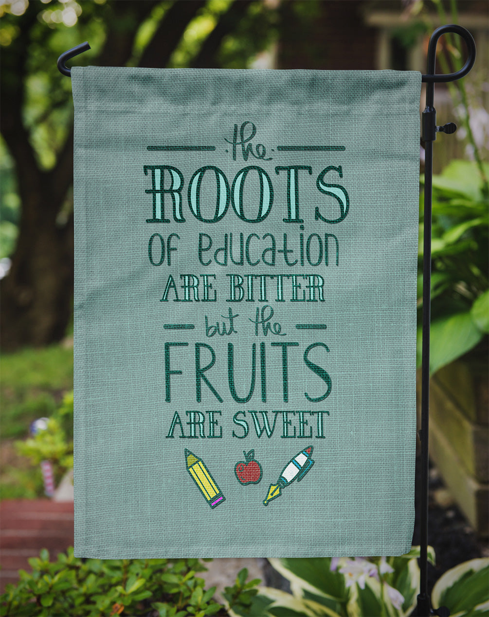 Education Fruits are Sweet Teacher Flag Garden Size BB5474GF