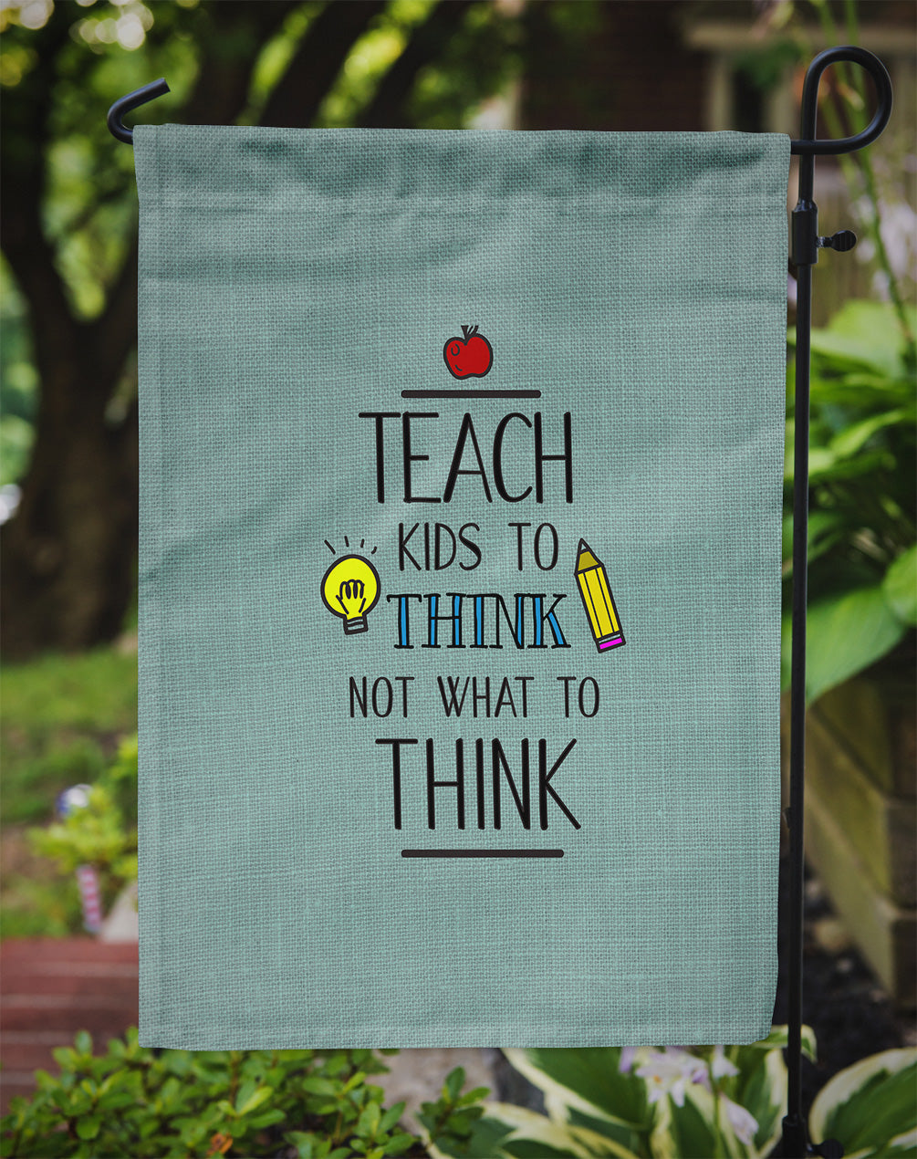 Teach Kis to Think Teacher Flag Garden Size BB5475GF  the-store.com.
