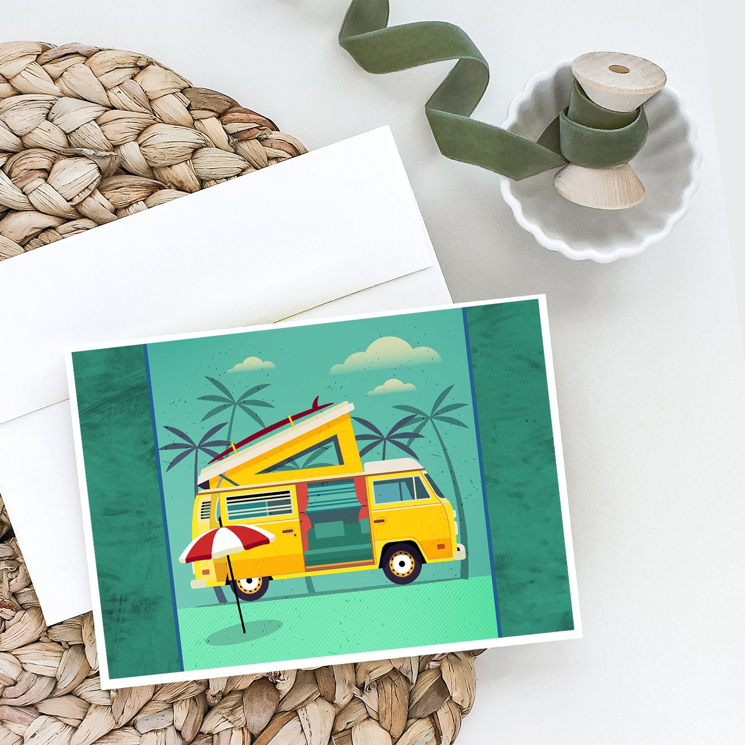 Buy this Greatest Adventure Camper Van Greeting Cards and Envelopes Pack of 8